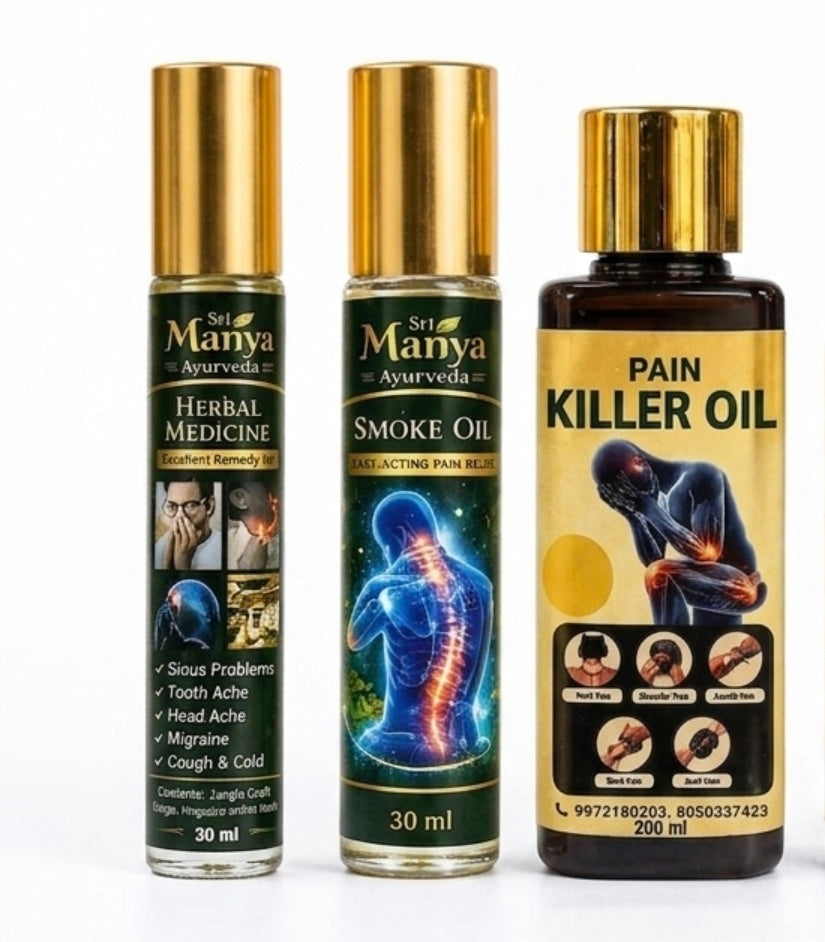 🔻SRI MANYA AYURVEDA FAST ACTING SMOKE PAIN KILLER OIL🔻